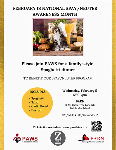 PAWS-BINK BARN benefit flyer